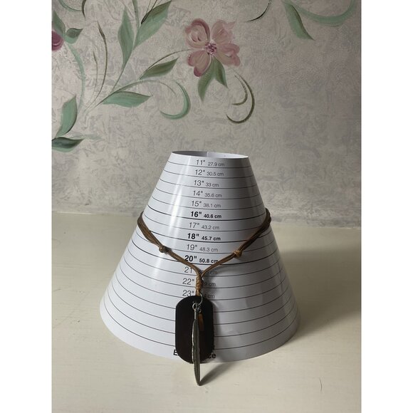 Paparazzi Brown Leather Feather Pendant Necklace - Picture 2 of 4
